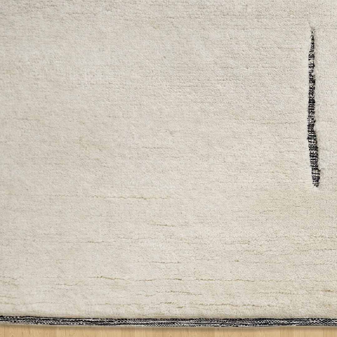 Ivory Stramlined Rug | Best Moroccan Rugs Online